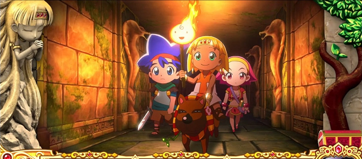 クレアの秘宝伝~はじまりの扉と太陽の石~ボーナストリガーver.のステージ(通路)