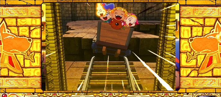 クレアの秘宝伝~はじまりの扉と太陽の石~ボーナストリガーver.のトロッコ