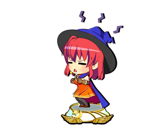 マジカルハロウィン ボーナストリガーのミニキャラ台座色による示唆(白)