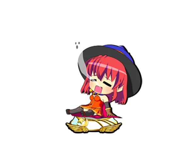 マジカルハロウィン ボーナストリガーのミニキャラ台座色による示唆(白)