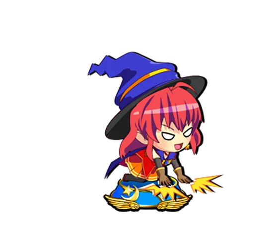 マジカルハロウィン ボーナストリガーのミニキャラ台座色による示唆(青)