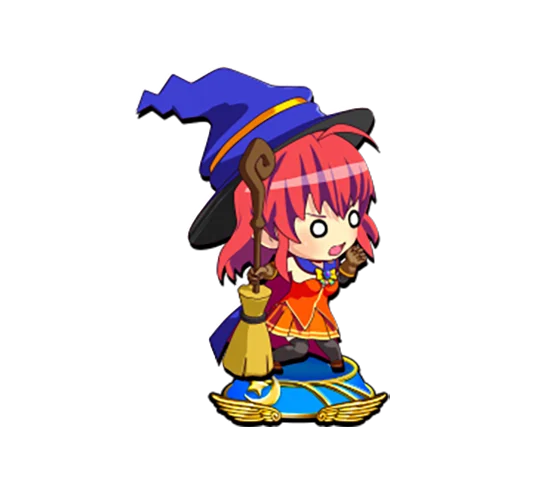 マジカルハロウィン ボーナストリガーのミニキャラ台座色による示唆(青)