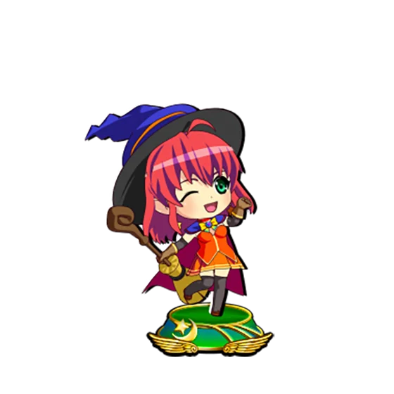 マジカルハロウィン ボーナストリガーのミニキャラ台座色による示唆(緑)