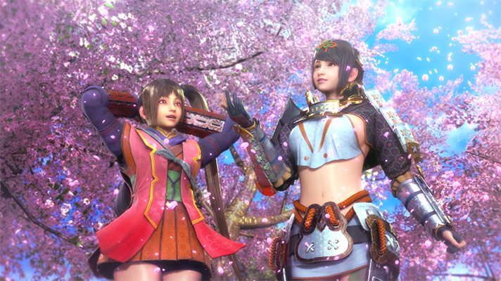 スマスロ 新鬼武者3のAT終了画面（茜＆お初）