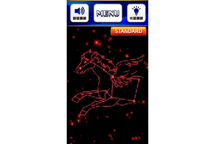 スマスロ ネオプラネットのサブ液晶示唆(ペガサス座(赤))