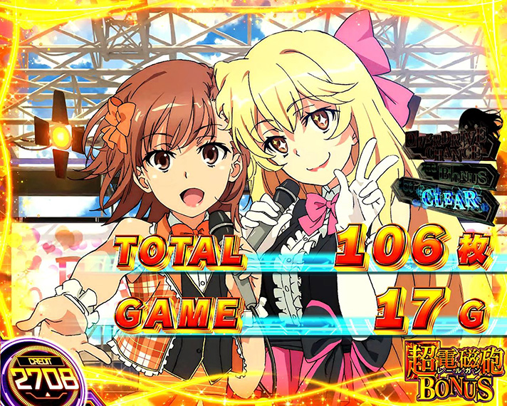 スマスロ とある科学の超電磁砲2のAT終了画面