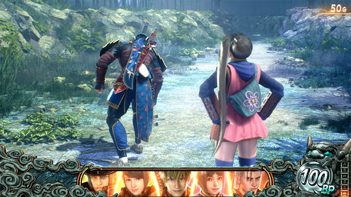 スマスロ 新鬼武者3のキャラ集合演出によるAT継続示唆