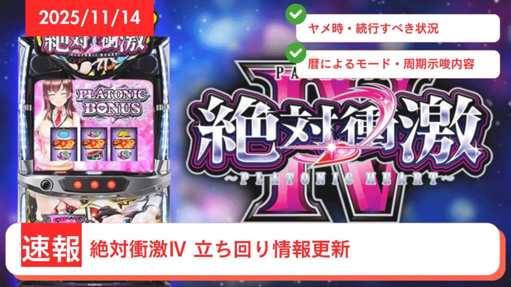 スマスロ 絶対衝激Ⅳ アップデート情報のアイキャッチ画像