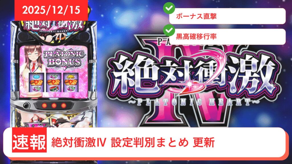 スマスロ 絶対衝激Ⅳ アップデート情報のアイキャッチ画像