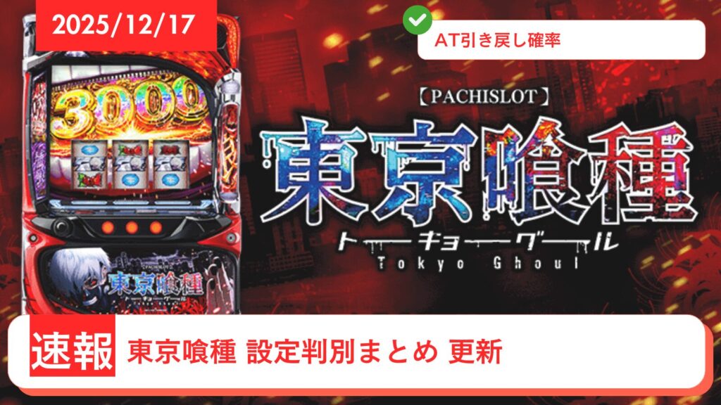 スマスロ 東京喰種 アップデート情報のアイキャッチ画像