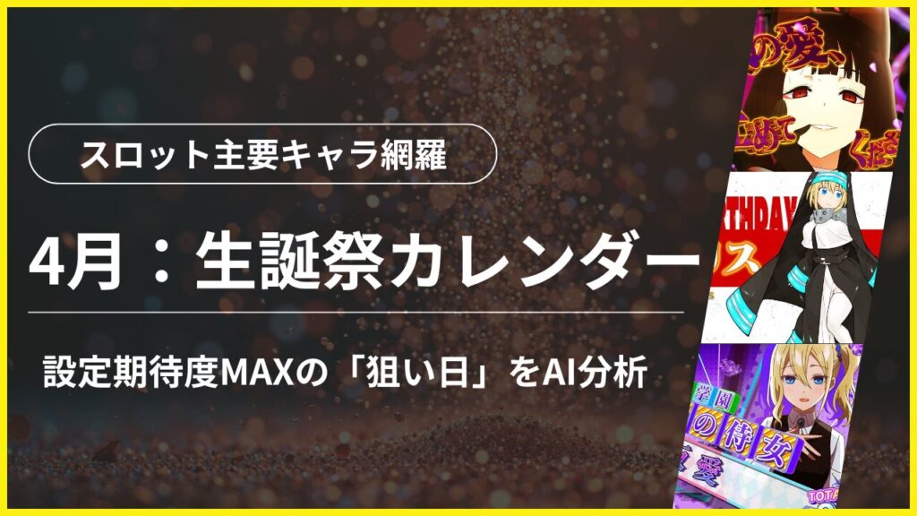 2026年4月のスロットキャラ誕生日のアイキャッチ画像